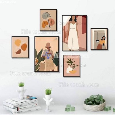 File gốc File bộ tranh treo hiện đại HD40293 (in mica) làm quà tặng