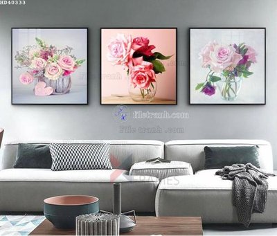 File in mica File bộ tranh treo hiện đại HD40333 (bản gốc) sắc sảo