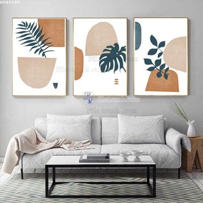 File gốc File bộ tranh treo hiện đại HD40385 (chuẩn màu) cho in offset