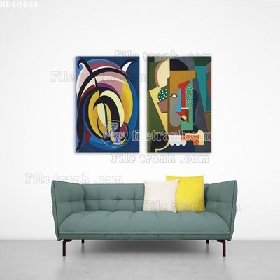 File tranh File bộ tranh treo hiện đại HD40408 (ảnh gốc) độ nét vượt trội