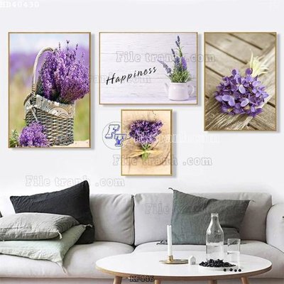 File tranh File bộ tranh treo hiện đại HD40430 (file gốc) chủ đề phong thủy