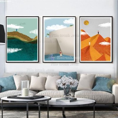 Tải file File bộ tranh treo hiện đại HD40466 (gốc) làm file quảng cáo