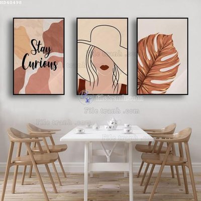 File tranh gốc PSD File bộ tranh treo hiện đại HD40498 còn nguyên layer