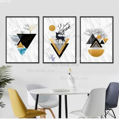 File tranh File bộ tranh treo hiện đại HD40500 (ảnh gốc) cho in ấn kỹ thuật số