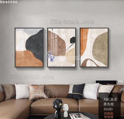 File gốc File bộ tranh treo hiện đại HD40506 (PNG) trong suốt (transparent)