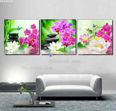 Ảnh gốc file in lụa File bộ tranh treo hiện đại HD40515 chi tiết