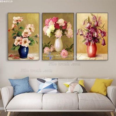 File tranh File bộ tranh treo hiện đại HD40519 (bản gốc) in canvas