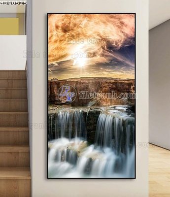 File tranh in trần File bộ tranh treo hiện đại HD40525 (ảnh gốc siêu nét)