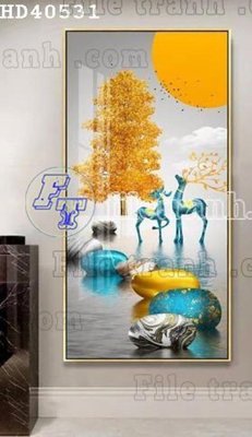 File in ấn File bộ tranh treo hiện đại HD40531 (bản gốc) sắc nét
