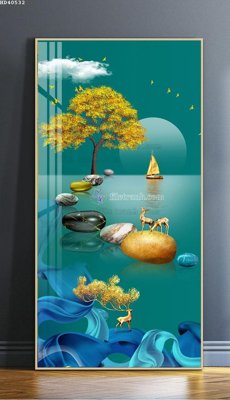 File in lụa File bộ tranh treo hiện đại HD40532 (hoa văn) File bộ tranh treo hiện đại HD40532