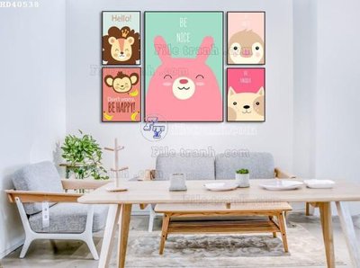 File gốc File bộ tranh treo hiện đại HD40538 (in mica) làm quà tặng