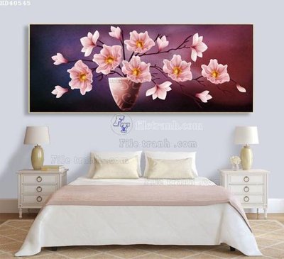 File tranh File bộ tranh treo hiện đại HD40545 (bản gốc) in lụa 3D