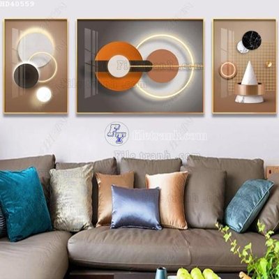 File gốc File bộ tranh treo hiện đại HD40559 (in tráng gương) nghệ thuật