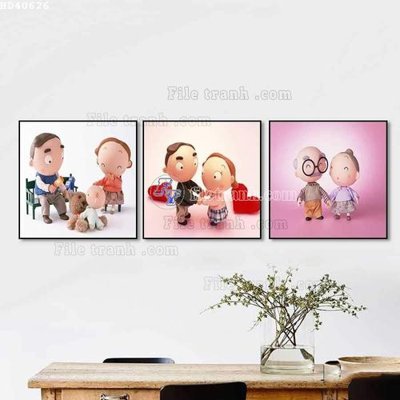 File in trần File bộ tranh treo hiện đại HD40626 (bản gốc) phong cảnh