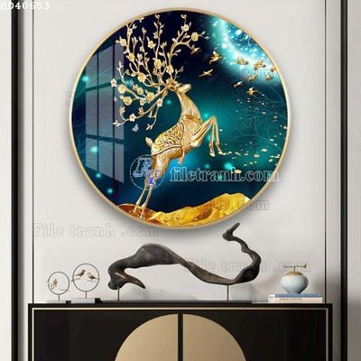 Hình ảnh file gốc in trần nhà File bộ tranh treo hiện đại HD40653