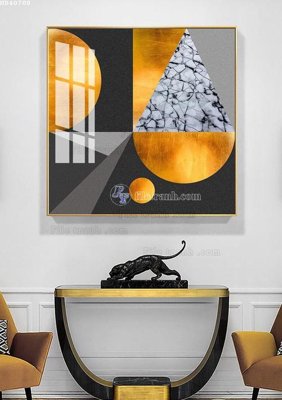 Download file gốc File bộ tranh treo hiện đại HD40708 (in lụa) tranh 3D