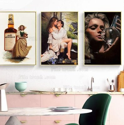 Tải file File bộ tranh treo hiện đại HD40750 (gốc) làm tranh trang trí