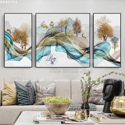 Download file gốc File bộ tranh treo hiện đại HD40752 (in mica) trong suốt