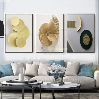 File tranh gốc File bộ tranh treo hiện đại HD40773 (sắc nét từng chi tiết)