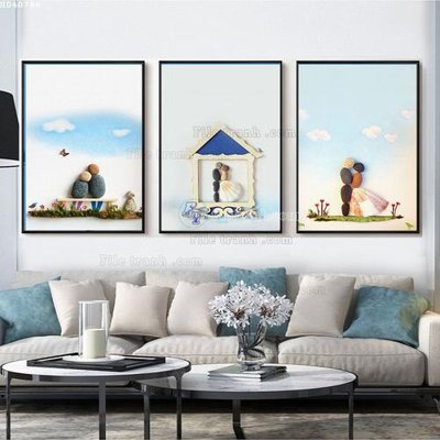 File gốc File bộ tranh treo hiện đại HD40786 (phong cách) châu Âu