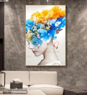 File tranh File bộ tranh treo hiện đại HD40796 (gốc) chủ đề trừu tượng