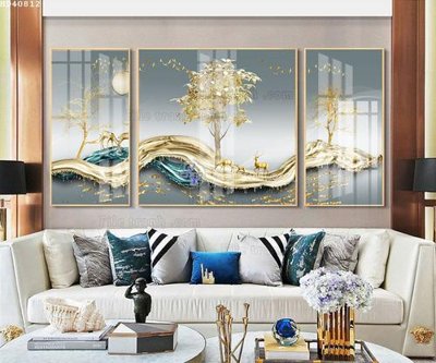 File gốc in tráng gương File bộ tranh treo hiện đại HD40812 chi tiết