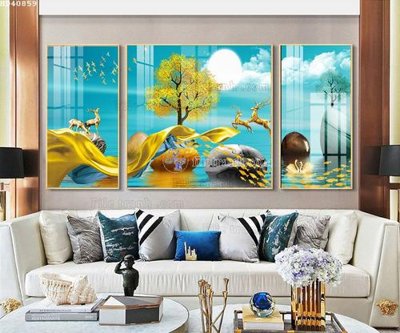 File in trần File bộ tranh treo hiện đại HD40859 (bản gốc) trời sao