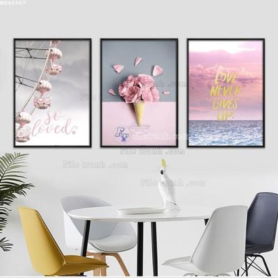 File gốc File bộ tranh treo hiện đại HD40907 (chuẩn CMYK) cho nhà in