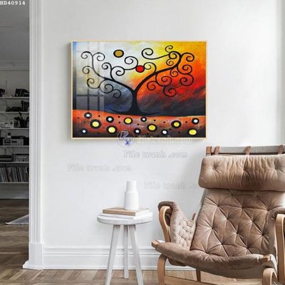 File tranh File bộ tranh treo hiện đại HD40914 (gốc) in film