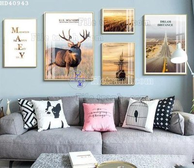 File PSD in ấn File bộ tranh treo hiện đại HD40943 (chất lượng cao)
