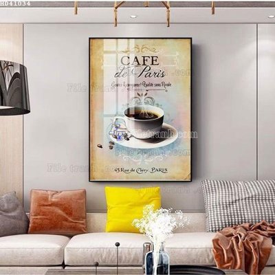 File in mica File bộ tranh treo hiện đại HD41034 (bản gốc) làm vách ngăn