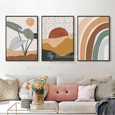 File gốc File bộ tranh treo hiện đại HD41038 (in mica) làm quà tặng