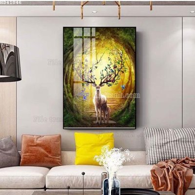 Tải file File bộ tranh treo hiện đại HD41046 (gốc) chủ đề hoa sen