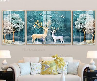 File ảnh File bộ tranh treo hiện đại HD41065 (gốc) in decal dán tường