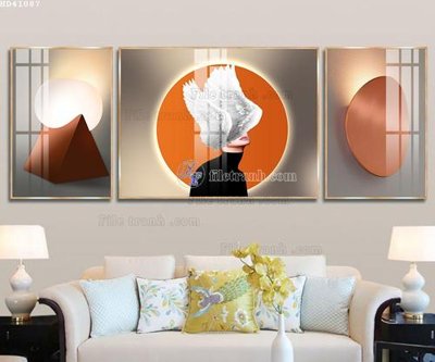 File gốc in ấn File bộ tranh treo hiện đại HD41087 chất lượng vượt trội