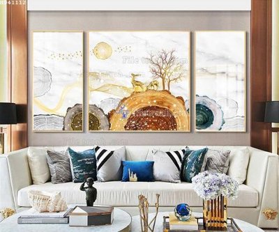 File tranh trang trí File bộ tranh treo hiện đại HD41112 (tải file gốc)