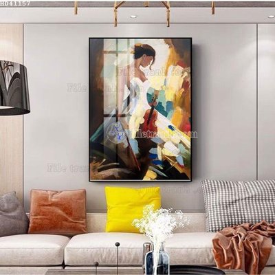 File tranh File bộ tranh treo hiện đại HD41157 (gốc) chủ đề con người