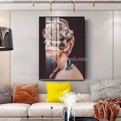 Hình ảnh file gốc in trần nhà File bộ tranh treo hiện đại HD41161