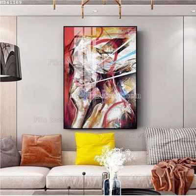 Hình ảnh file gốc in trần nhà File bộ tranh treo hiện đại HD41169