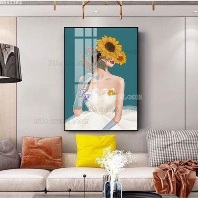 File gốc File bộ tranh treo hiện đại HD41182 (in lụa) tranh phong thủy