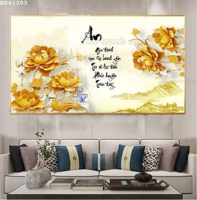 File in ấn File bộ tranh treo hiện đại HD41203 (bản gốc) chất lượng cao