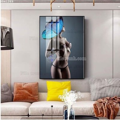 File in trần File bộ tranh treo hiện đại HD41269 (bản gốc) bầu trời