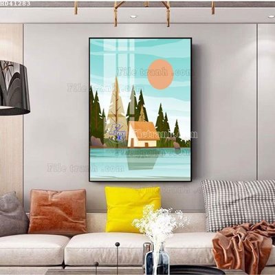 File in trần File bộ tranh treo hiện đại HD41283 (bản gốc) phong cảnh