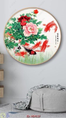 Ảnh gốc file in lụa File tranh treo hiện đại HD4137 chi tiết