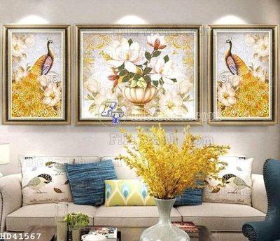 File tranh File bộ tranh treo hiện đại HD41567 (gốc) in trên kính