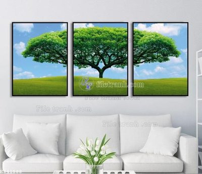 File tranh File bộ tranh treo hiện đại HD41588 (bản gốc) in lụa 5D