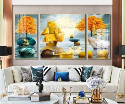 File gốc File bộ tranh treo hiện đại HD41608 (trang trí) phòng làm việc