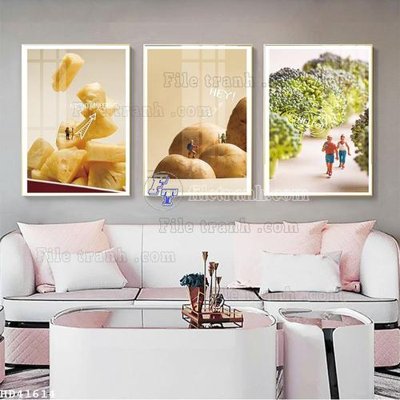 File in trần File bộ tranh treo hiện đại HD41614 (bản gốc) bầu trời