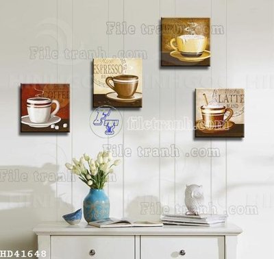 File tranh trang trí File bộ tranh treo hiện đại HD41648 (file gốc)