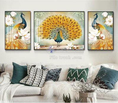 File gốc in ấn File bộ tranh treo hiện đại HD41711 chất lượng vượt trội